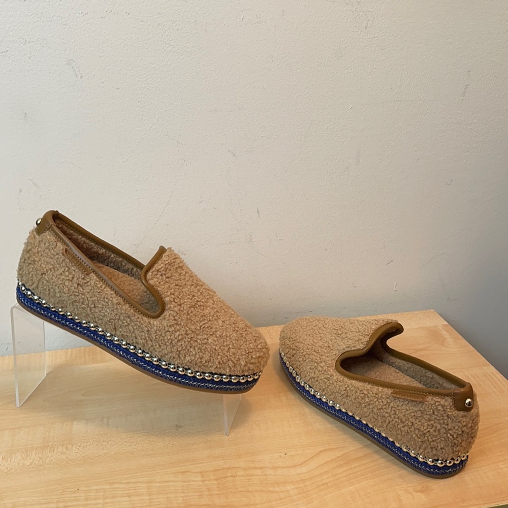 Chelsea & Violet Conie Faux Shearling Leather Trim Loafers - New